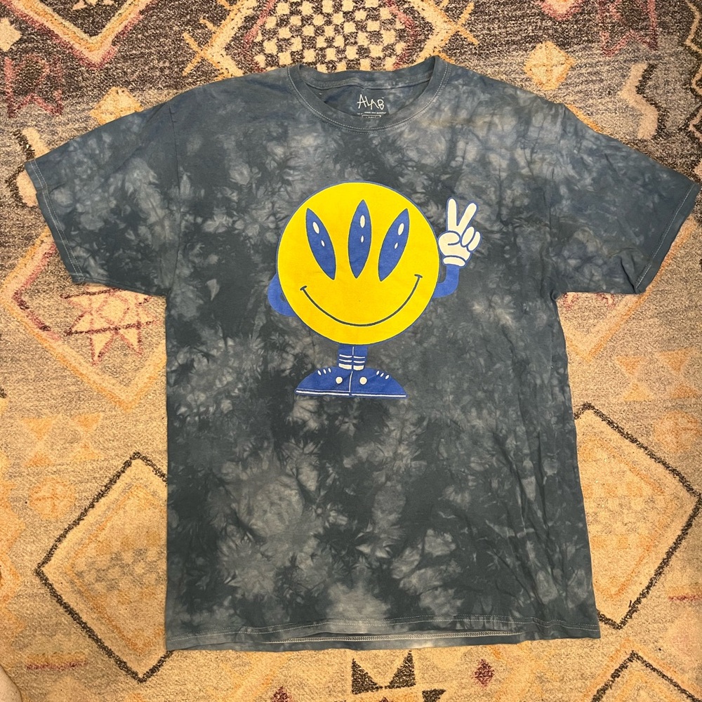 Smiley Face ALAB Front and Back Printed T-Shirt